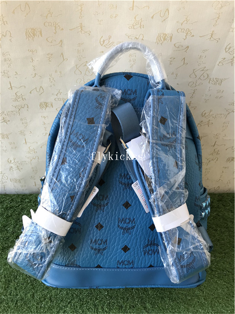 MCM Blue Backpack